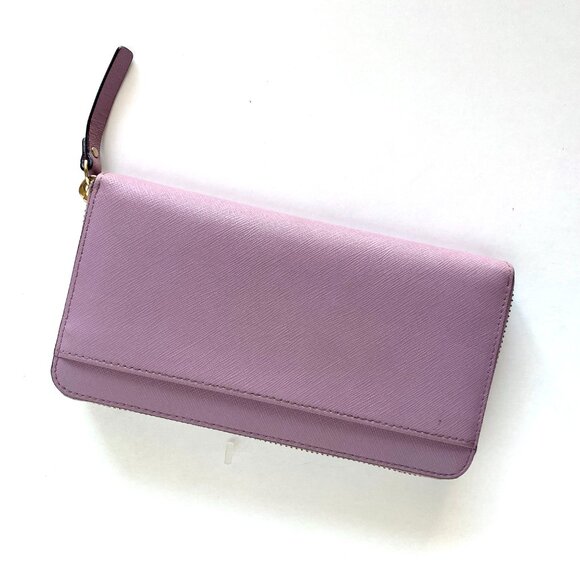 Kate Spade New York Lavender Continental Zip Saffiano Leather Wallet - Picture 4 of 11